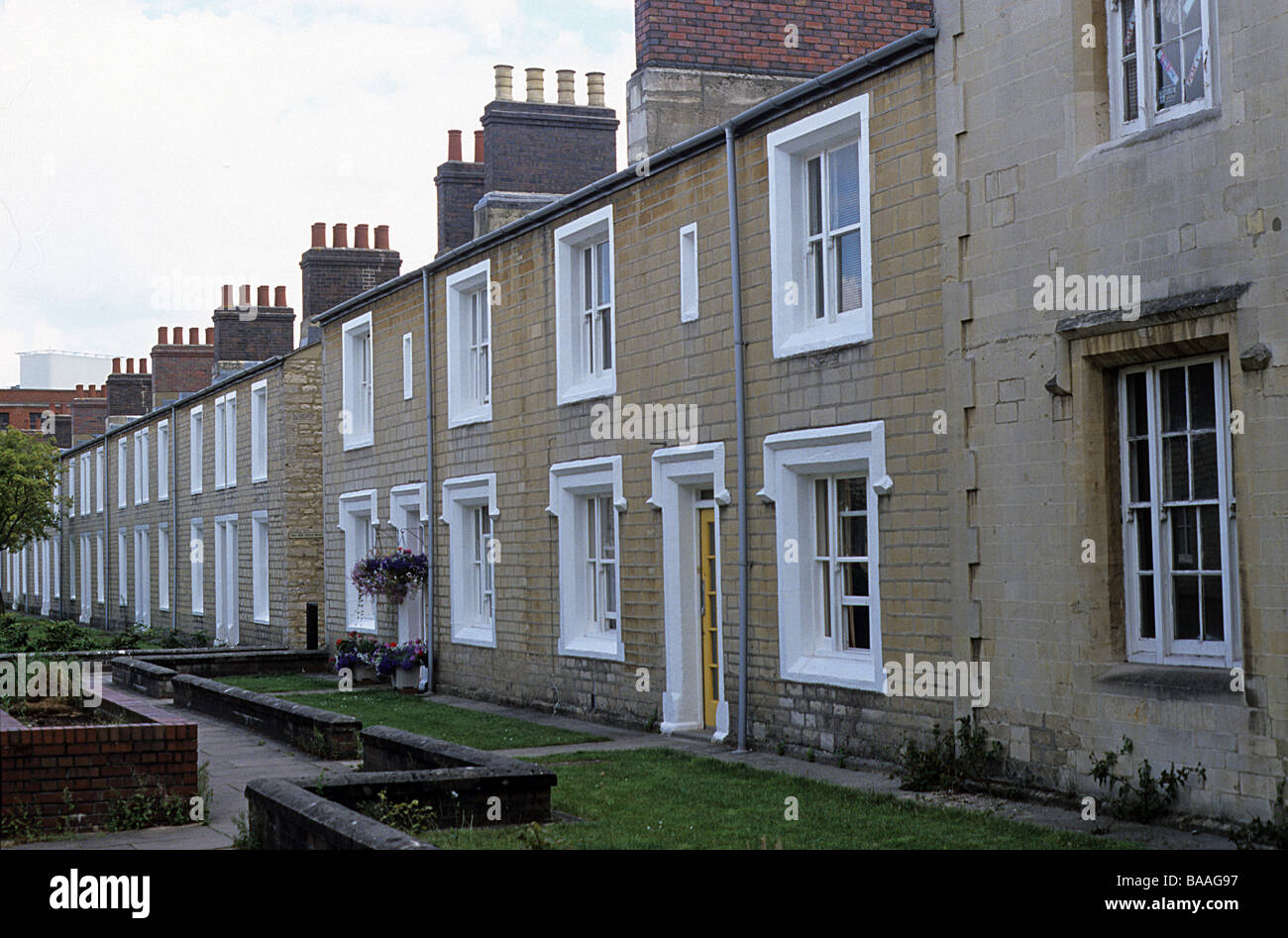 Swindon, Wiltshire, Oxford St., New Town, built for railway workers, Stock Photo