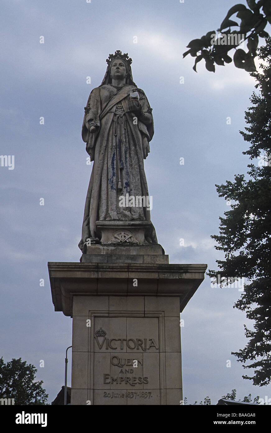 Statue of Queen Victoria at  Gravesend, north Kent. Stock Photo