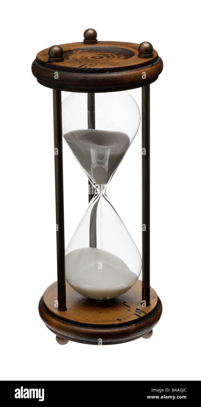 10 minute Hourglass or sandglass timer Stock Photo