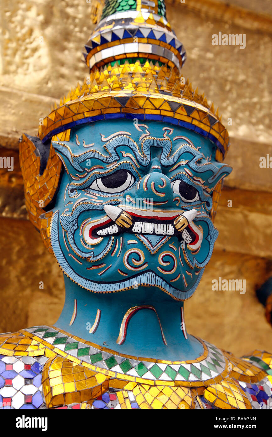 Statue inside the Grand Palace in Bangkok, Thailand Stock Photo - Alamy