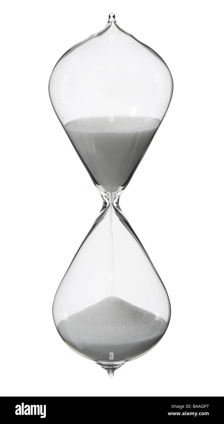 10 minute Hourglass or sandglass timer Stock Photo