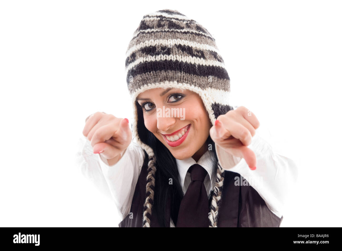 woman pointing at camera Stock Photo - Alamy