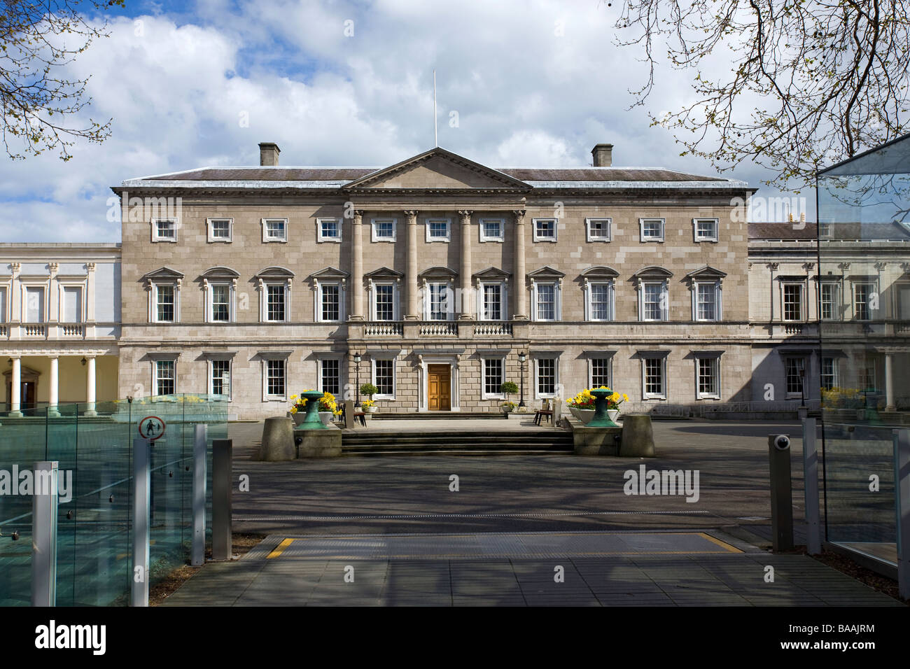 Leinster House, Dail Eireann, Kildare St Dublin which houses the Irish National Parliament Stock Photo