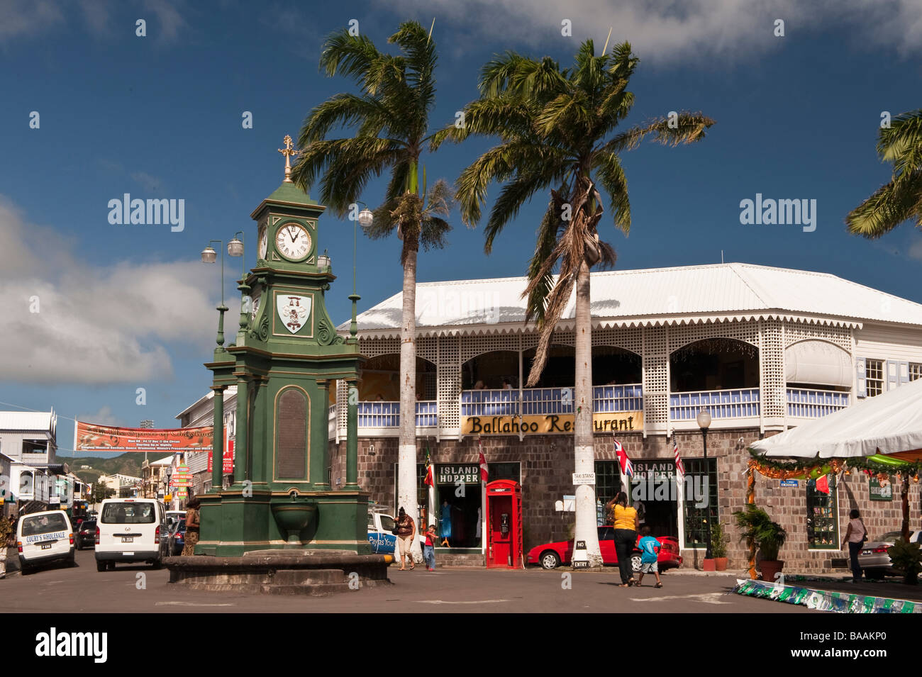The Circus, modeled after Piccadilly Circus in London, in Basseterre the capital of St Kitts Stock Photo