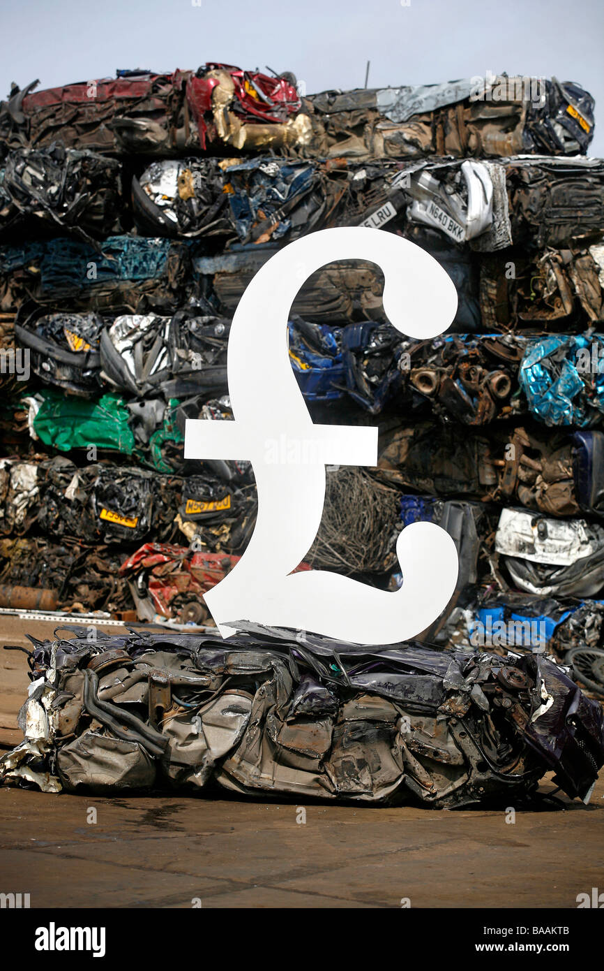 Car scrapyard, Exeter, Devon, UK Stock Photo Alamy