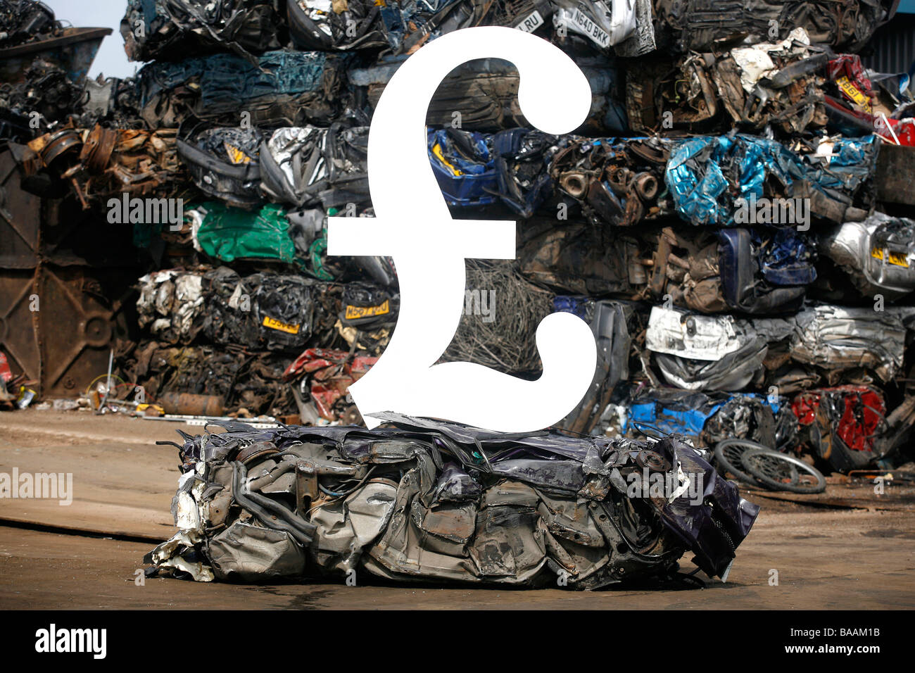 Car scrapyard, Exeter, Devon, UK Stock Photo Alamy