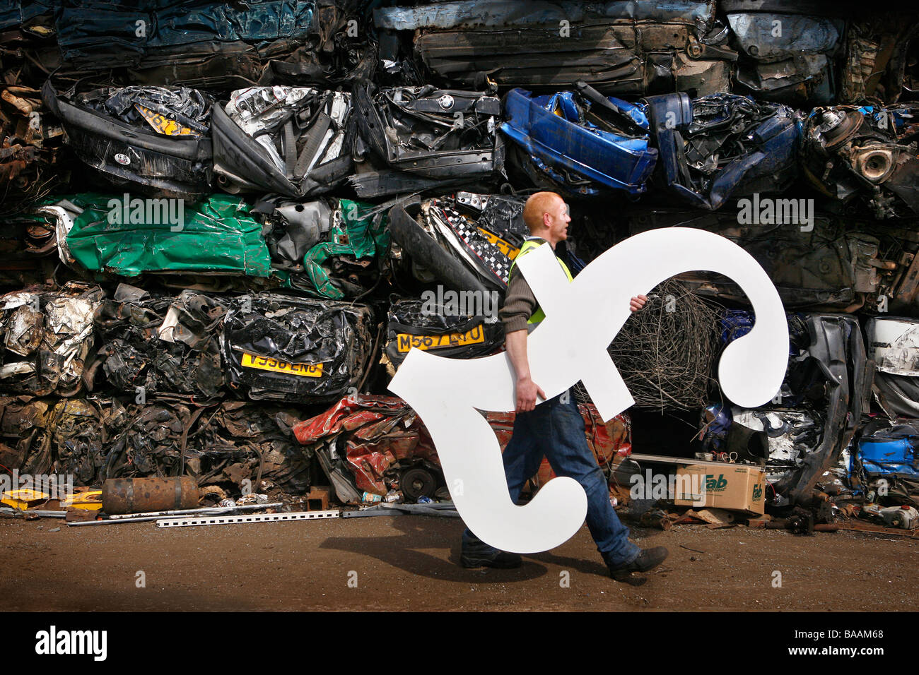 Car scrapyard, Exeter, Devon, UK Stock Photo Alamy