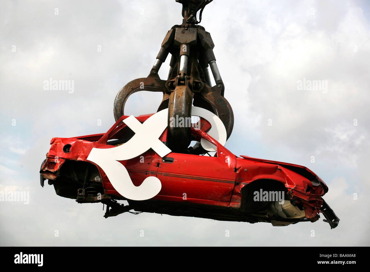 Car scrapyard, Exeter, Devon, UK Stock Photo Alamy