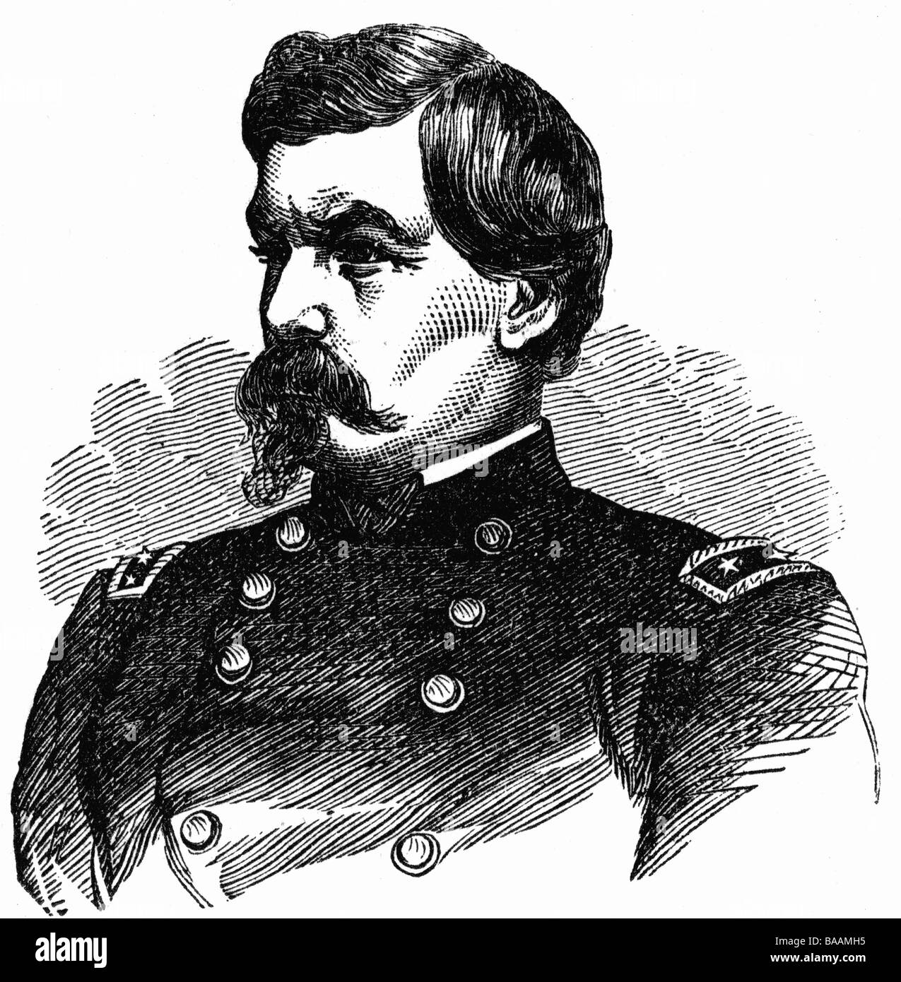 McClellan, George B., 3.12.1826 - 19.10.1885, American general, portrait, wood engraving, 19th century, , Stock Photo