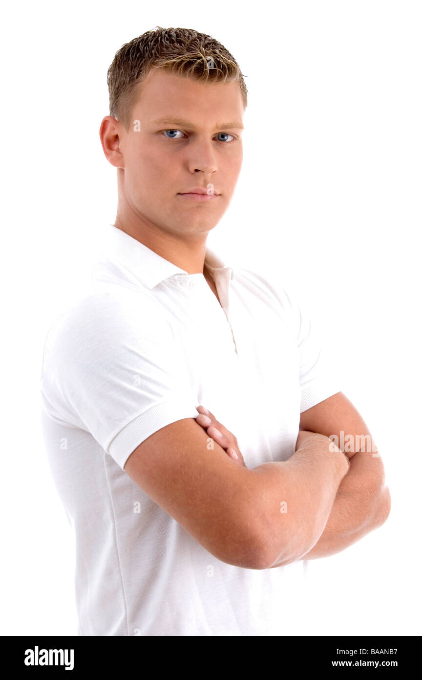 portrait of young man in cool pose Stock Photo Alamy