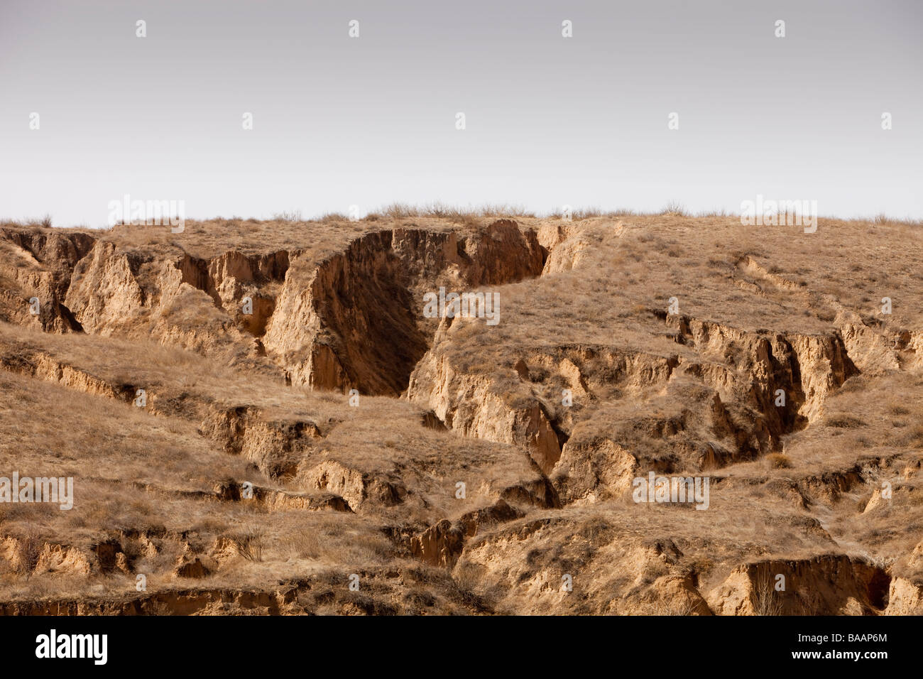 Eroded Loess deposits in Shanxi province northern China Stock Photo Alamy