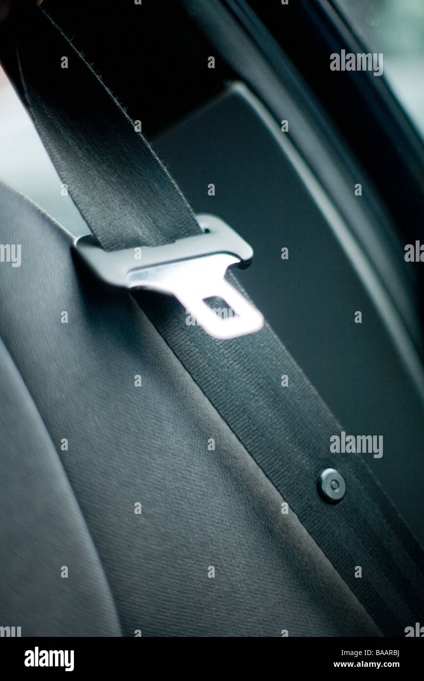 Seat belt in a car, Sweden Stock Photo Alamy