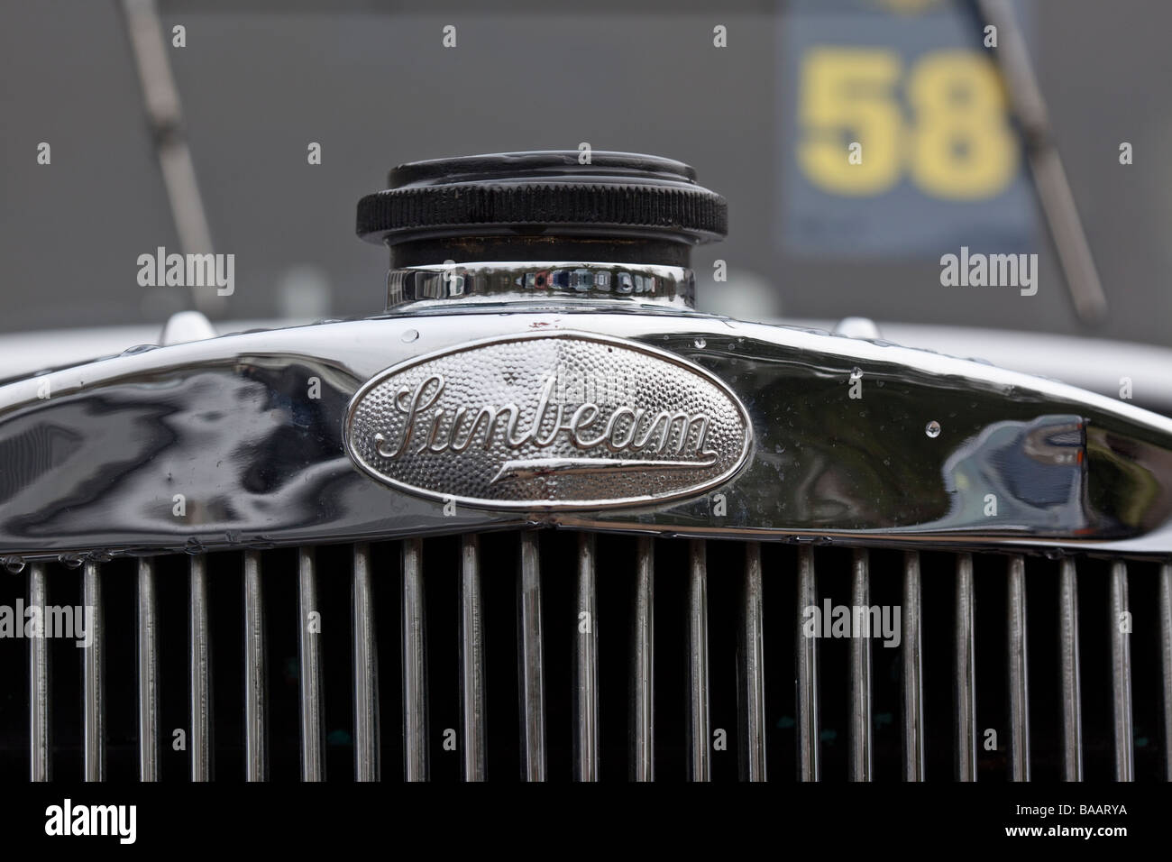 Sunbeam radiator badge Stock Photo