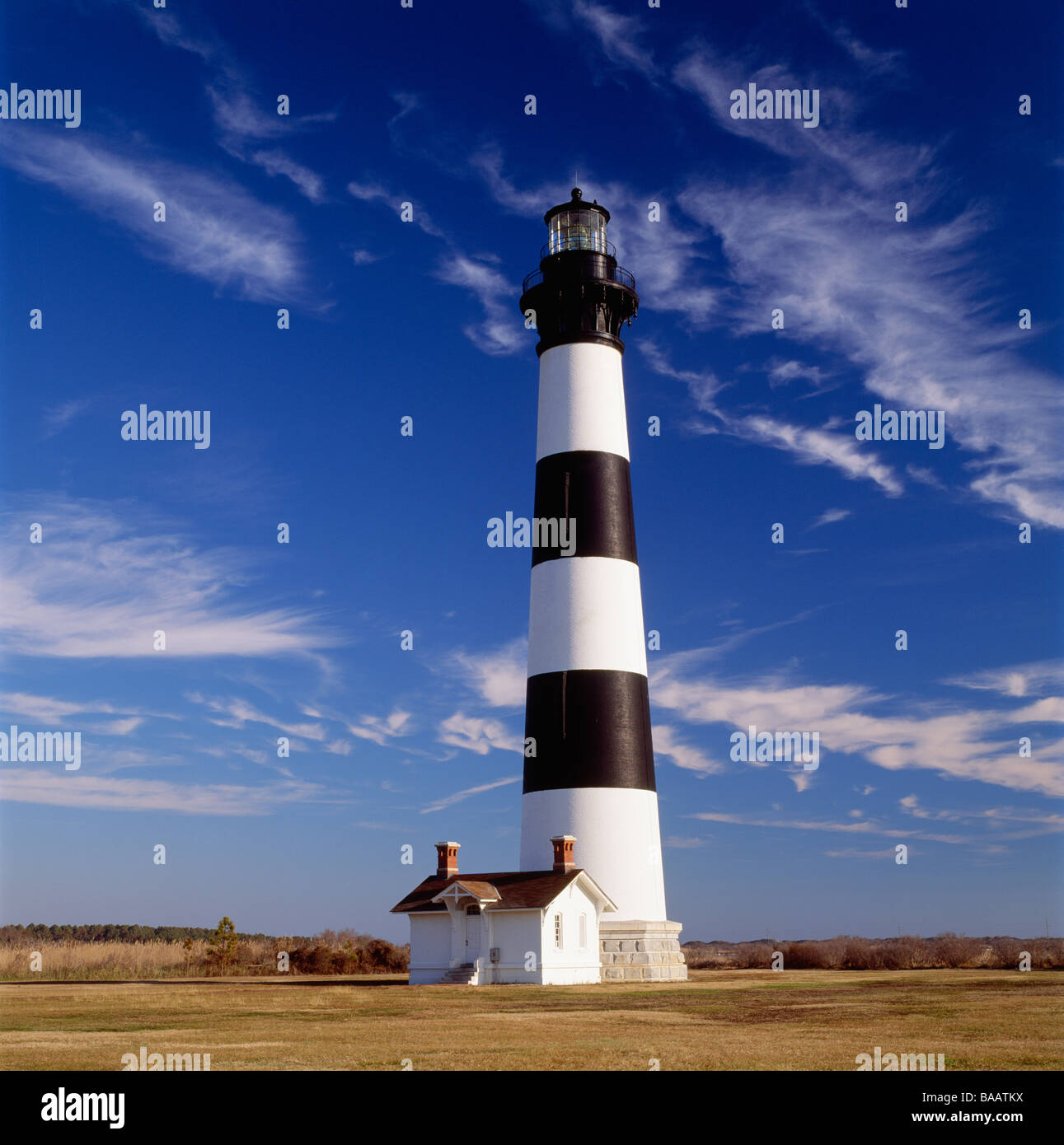 Lighthouse on ground Stock Photo
