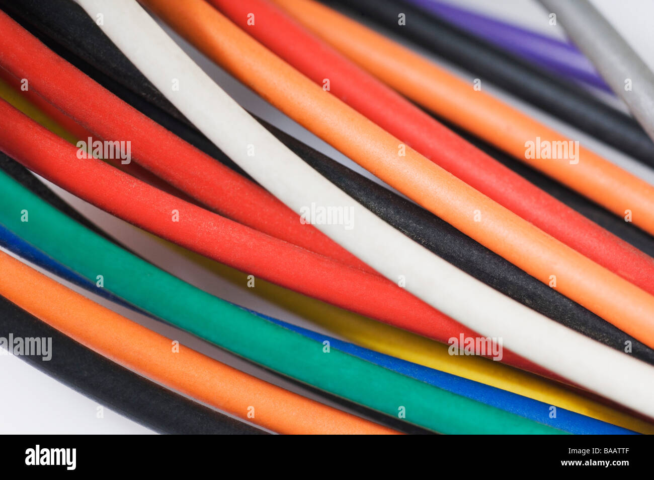 Closeup of computer wires Stock Photo Alamy