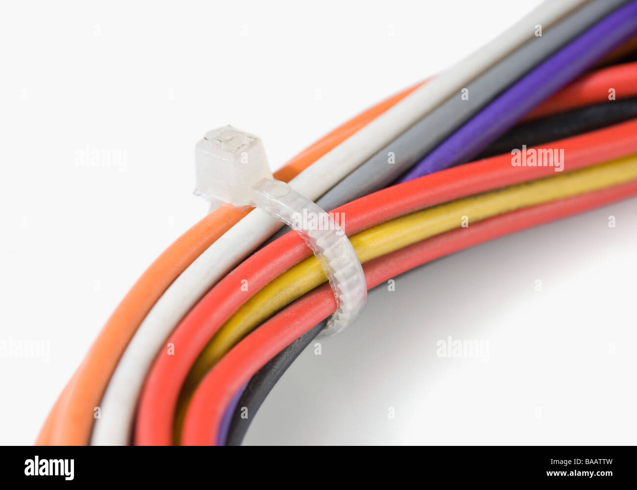 Closeup of computer wires Stock Photo Alamy