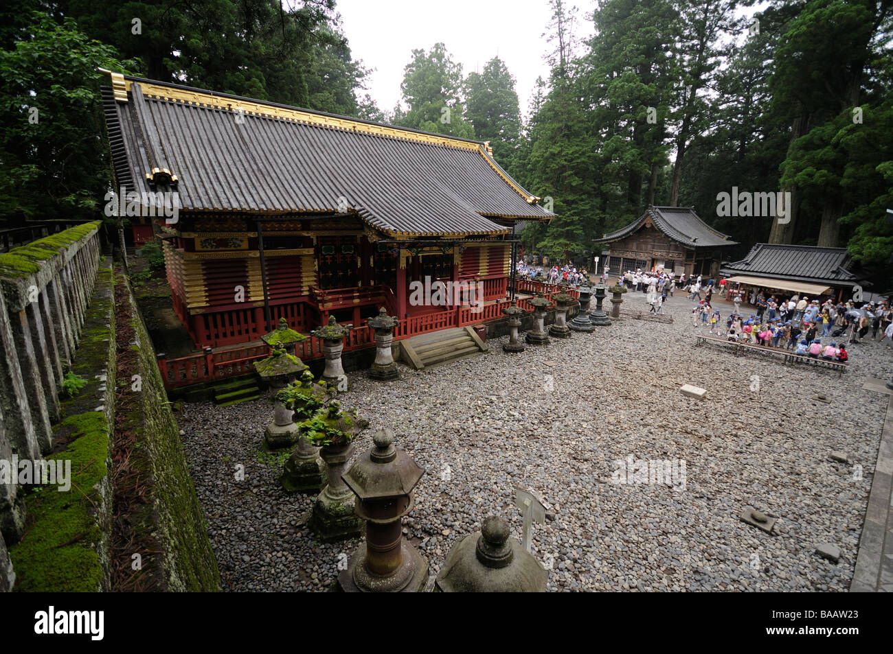 Tosho-gu Shinto Shrine complex. Area of Shrines and Temples of Nikko. Nikko. Tochigi Prefecture. Japan. Stock Photo