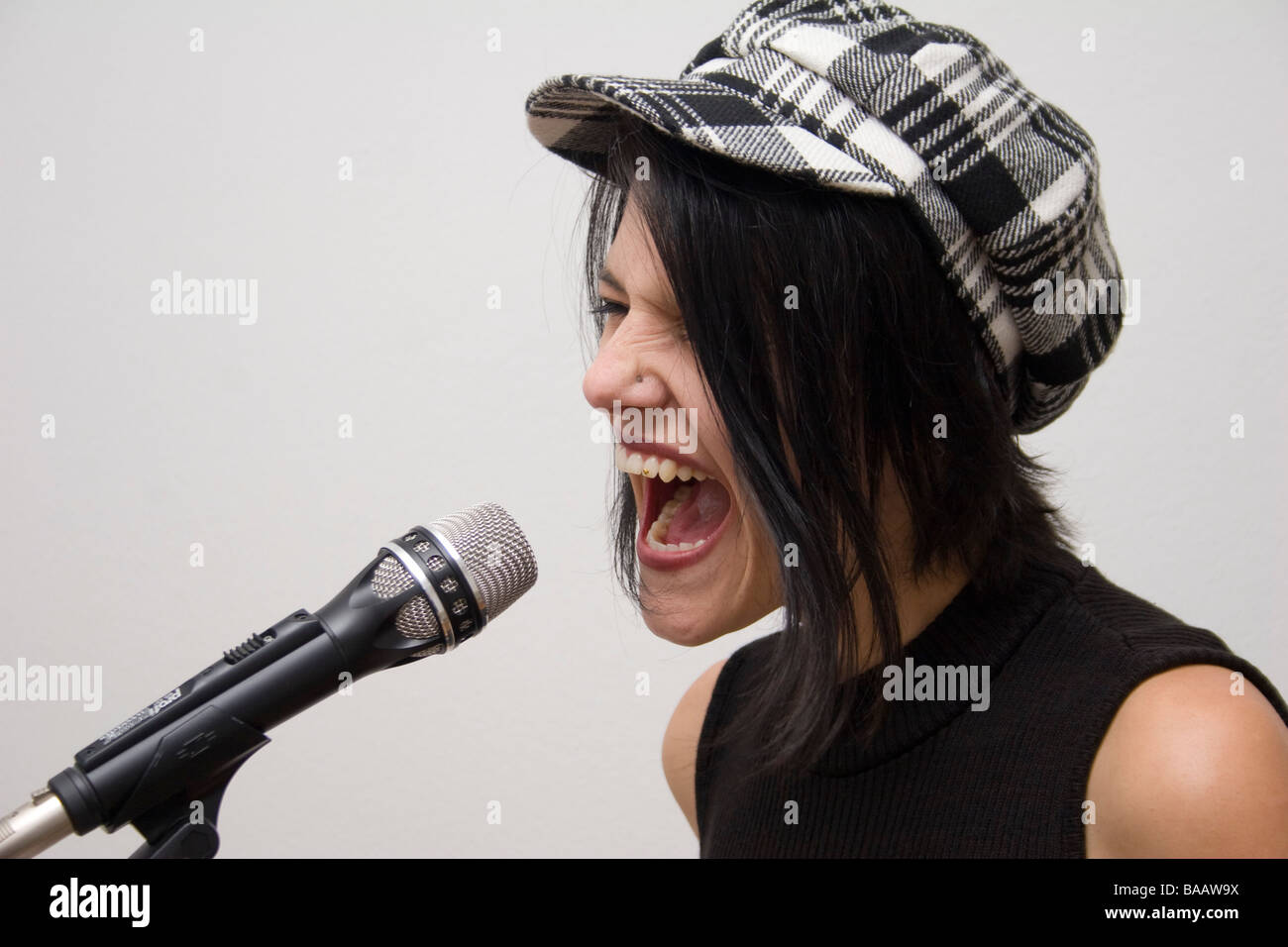 Vocal artist - Sängerin Stock Photo