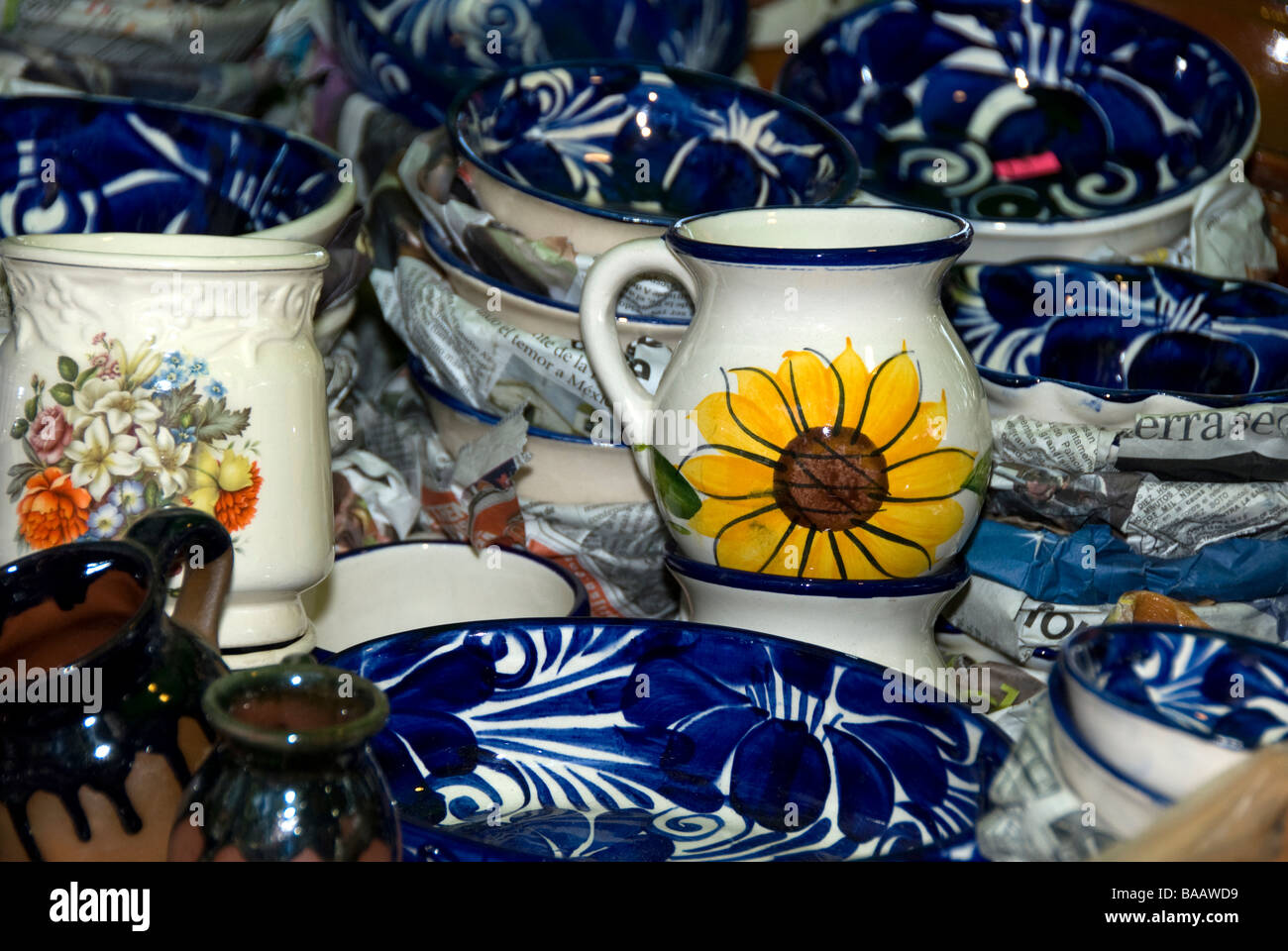 mexican pottery Stock Photo