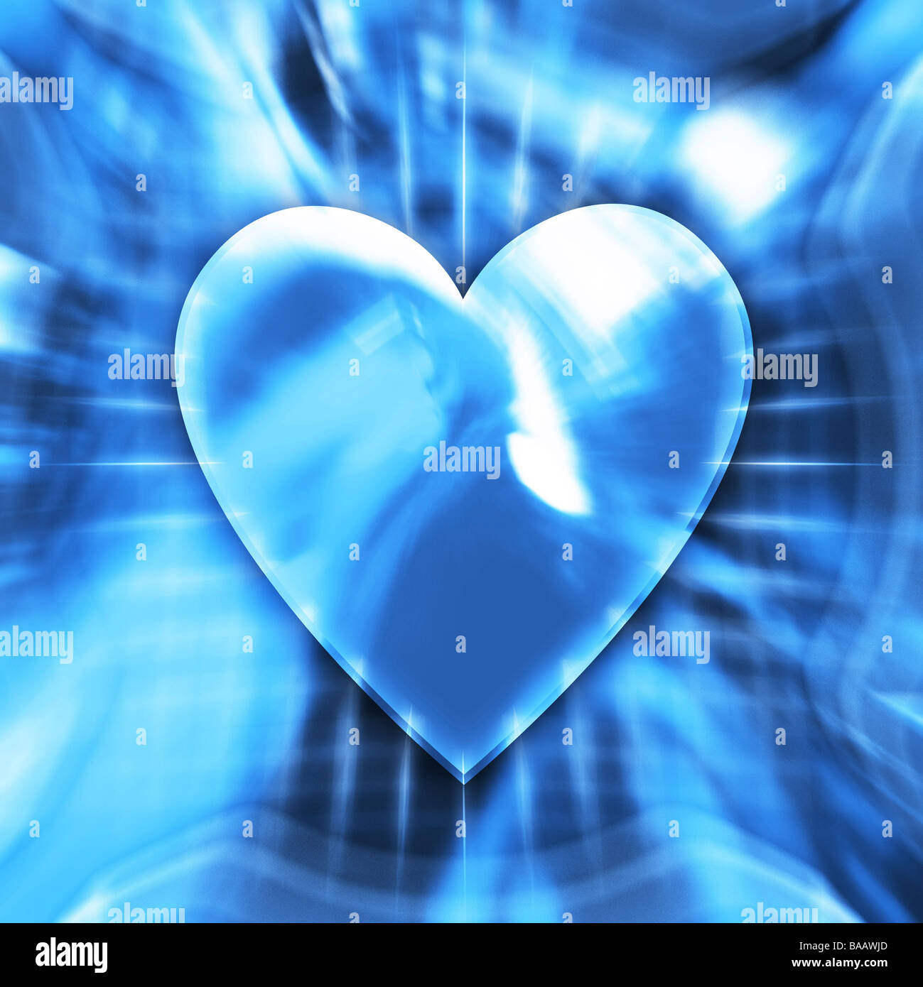 Blue heart symbol Stock Photo Alamy