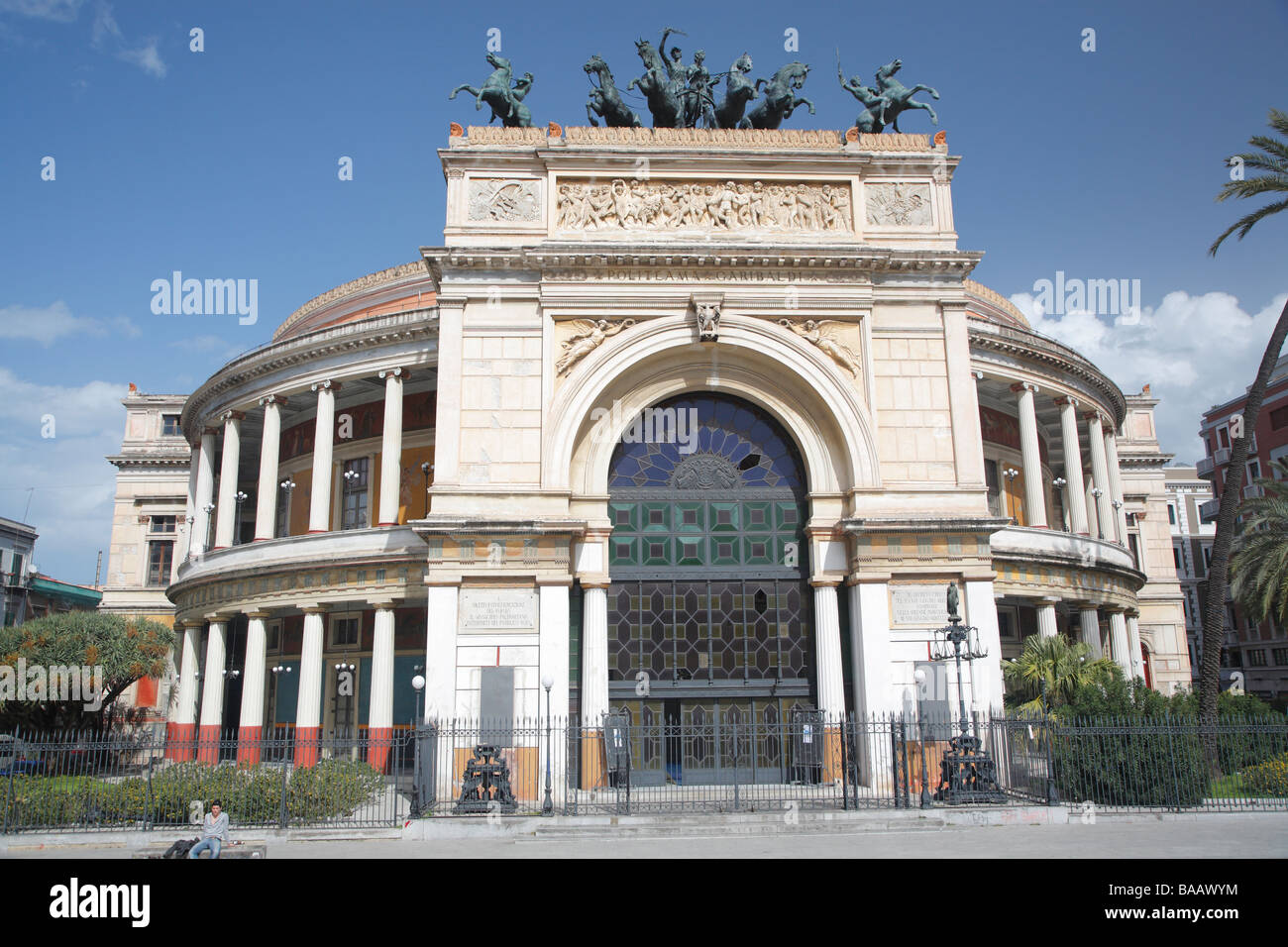 Teatro Politeama Garibaldi, Politeama Theater, Palermo, Sicily, Italy Stock Photo