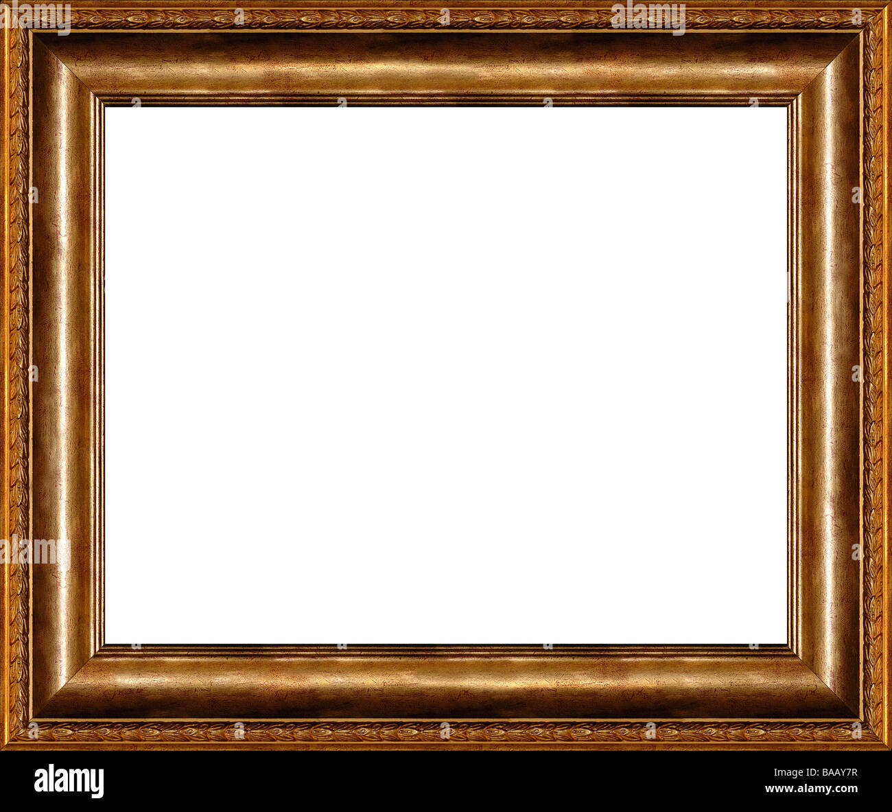 Wooden picture frame Stock Photo