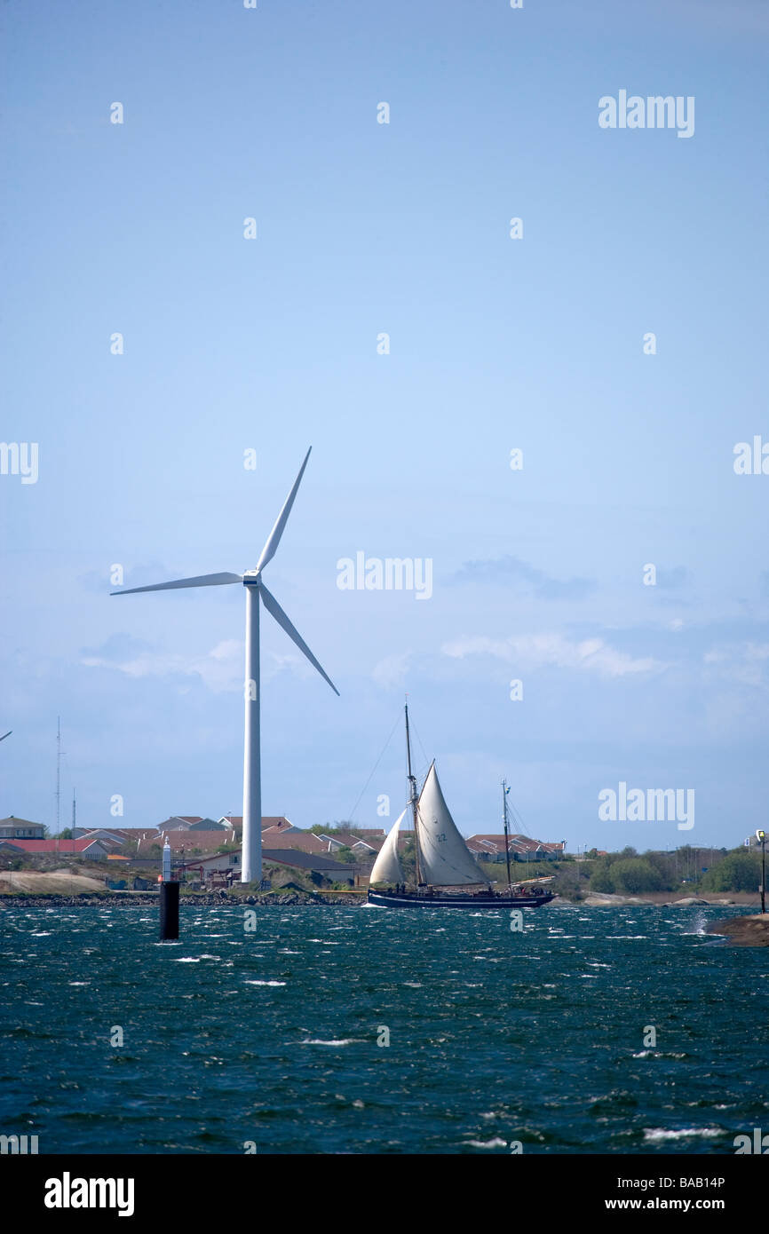 Ship wave wind turbine hi-res stock photography and images - Alamy