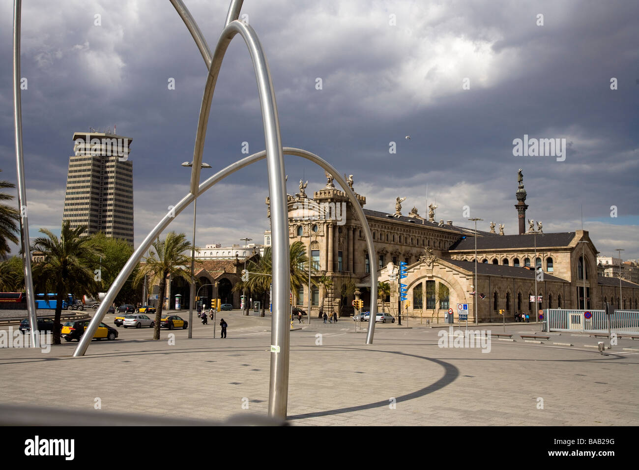 The Customs Service Building at the Port Barcelona Catalunya Spain Stock Photo