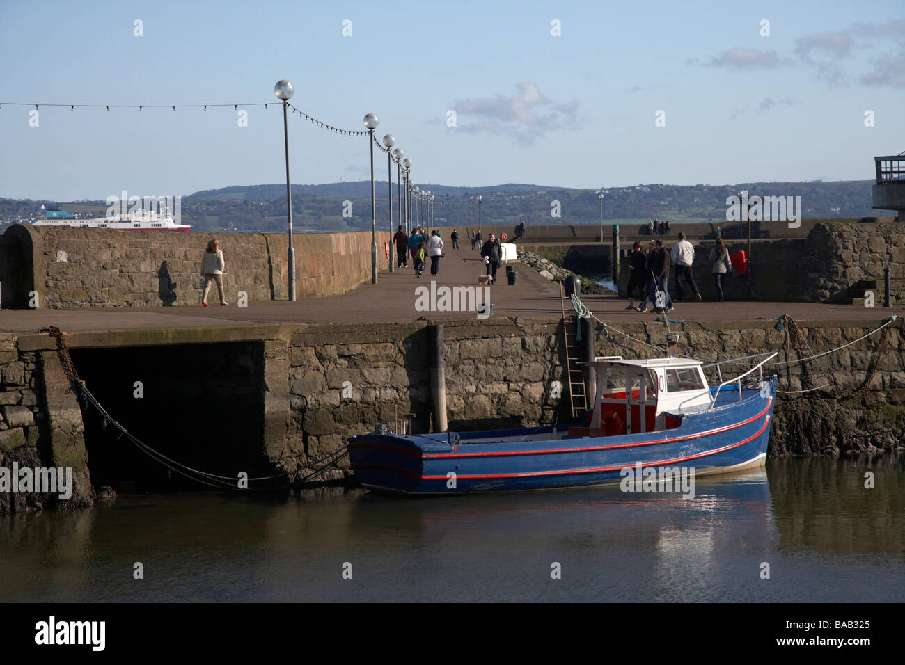 carrickfergus harbour and albert edward pier promenade county antrim
