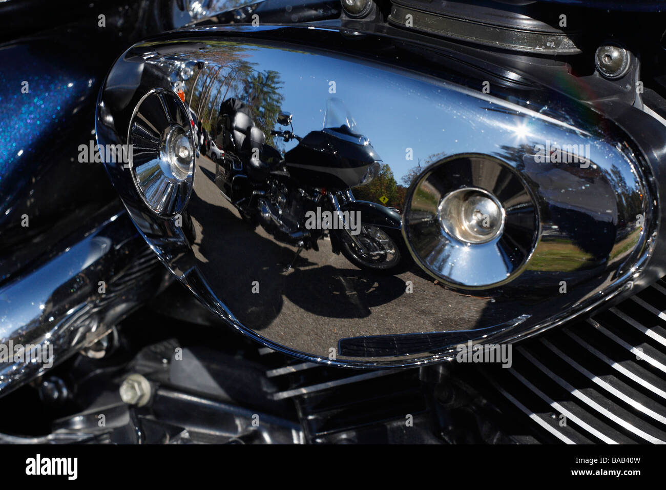 Harley Davidson fuel tank hi-res Stock Photo