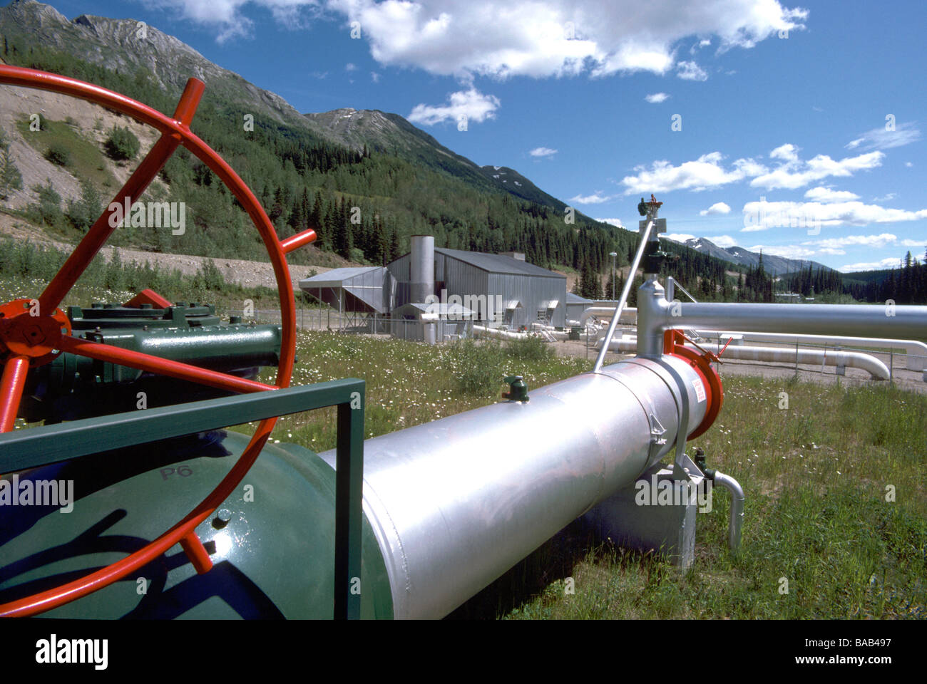 Natural Gas Pipeline at Compressor Station, Pine Pass, Northern BC