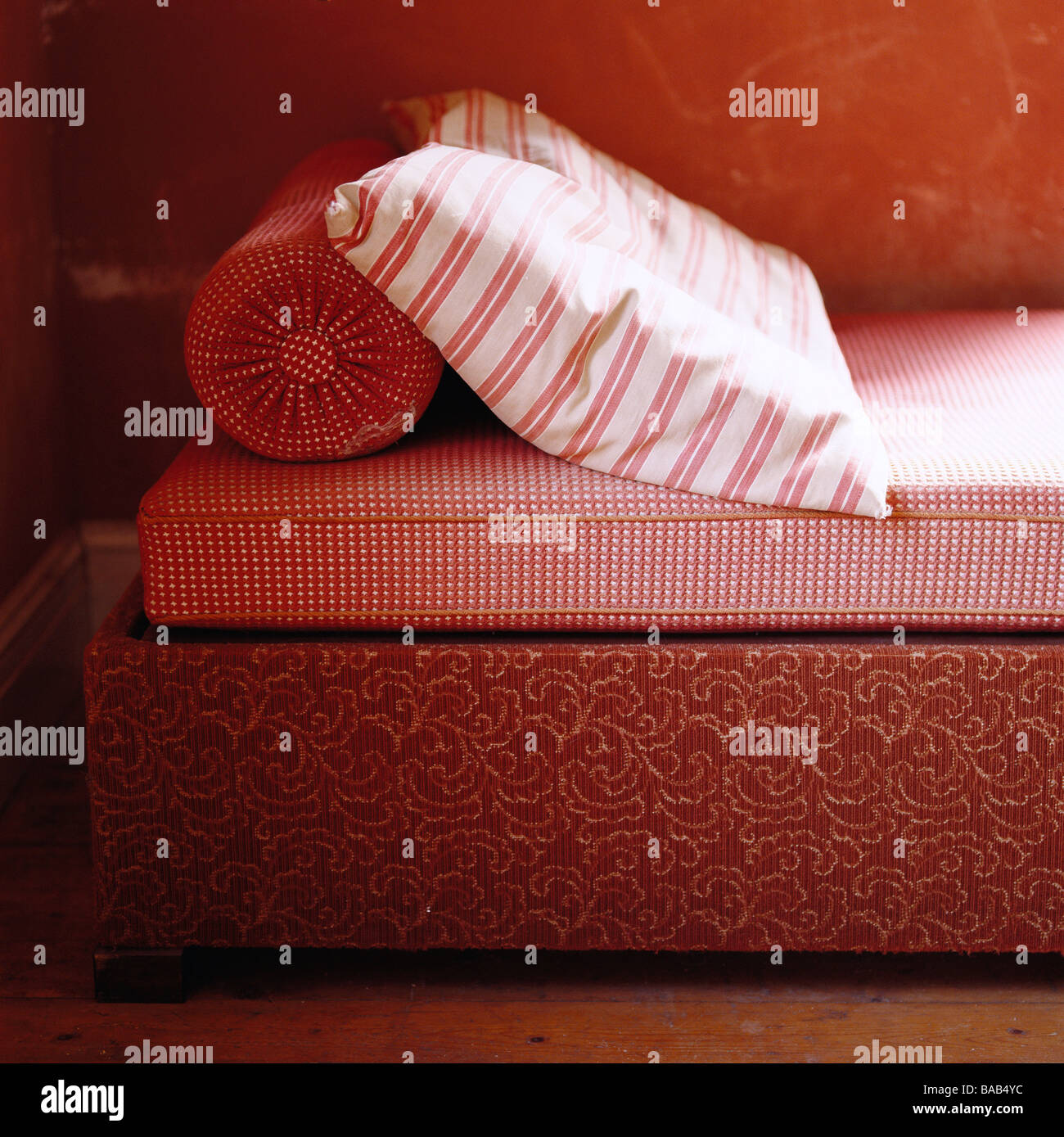 Pillows In A Couch. Stock Photo