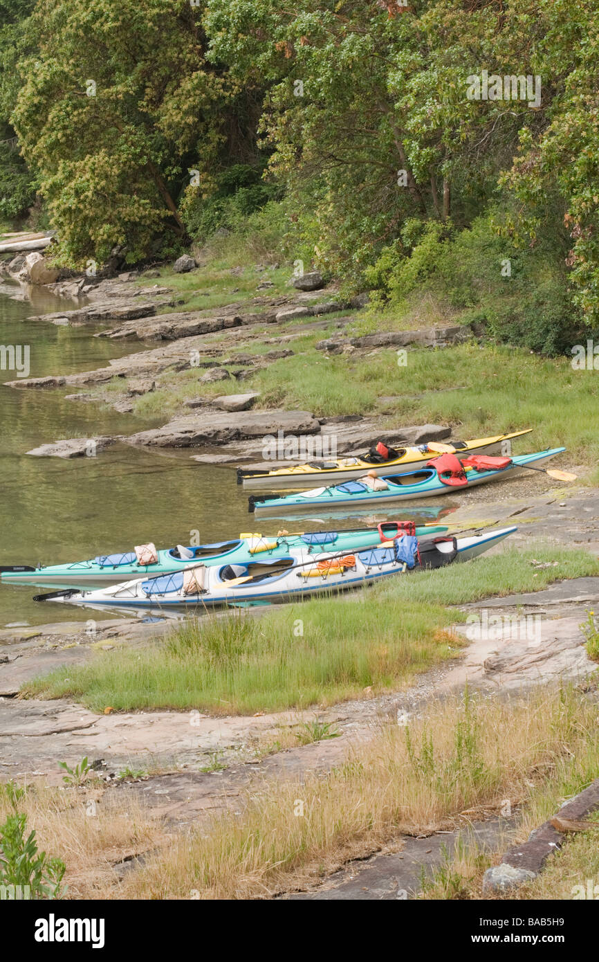 Kayaks on the shore Stock Photo Alamy