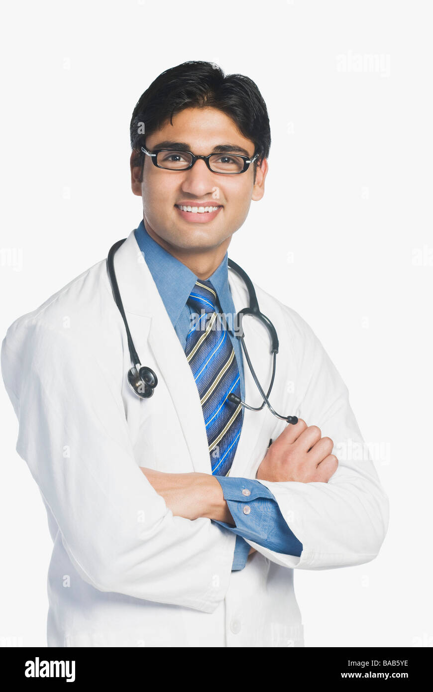 Portrait of a doctor smiling Stock Photo - Alamy