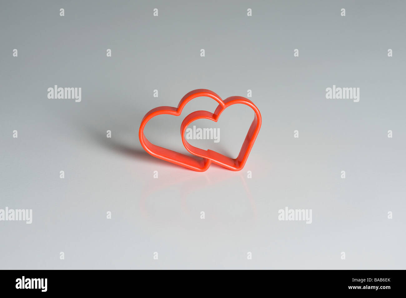 Close-up of a heart shaped cookie cutter Stock Photo