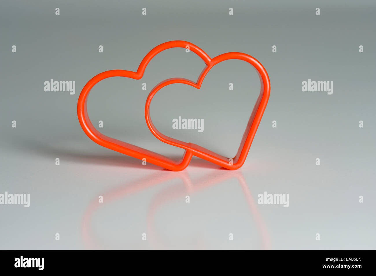 Close-up of a heart shaped cookie cutter Stock Photo