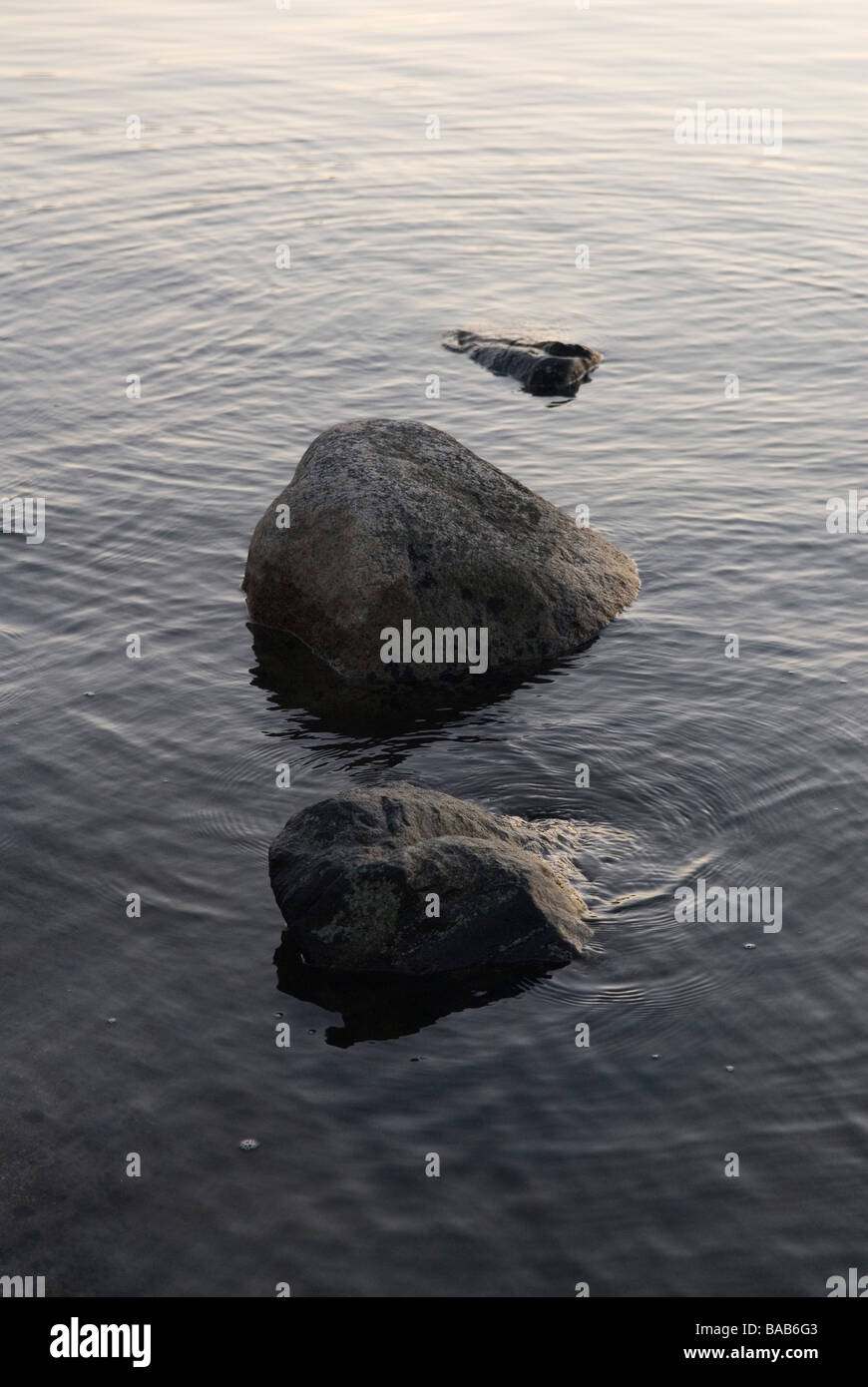 Rocks In The Ocean Sweden Stock Photo - Alamy