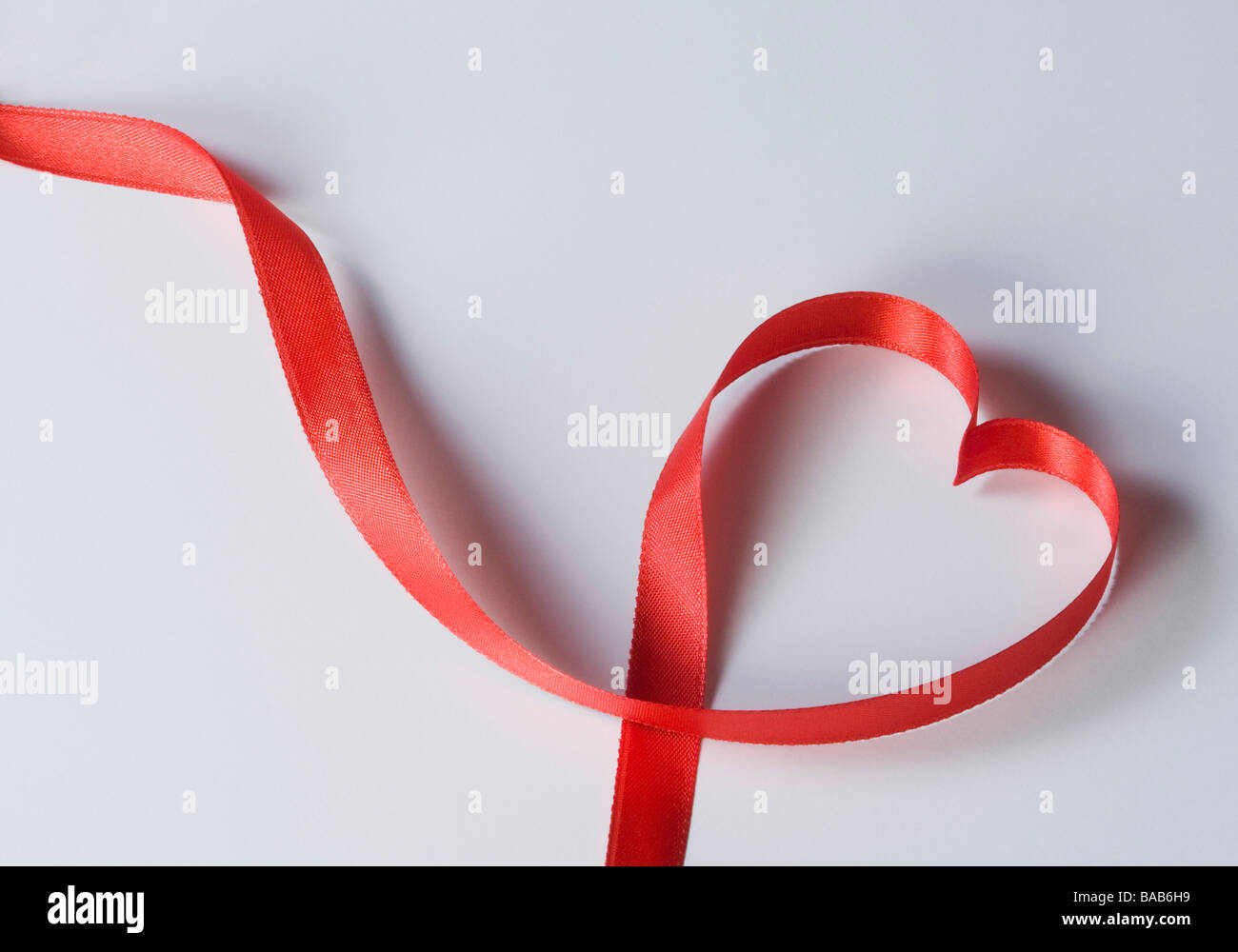 Close-up of a heart shaped ribbon Stock Photo