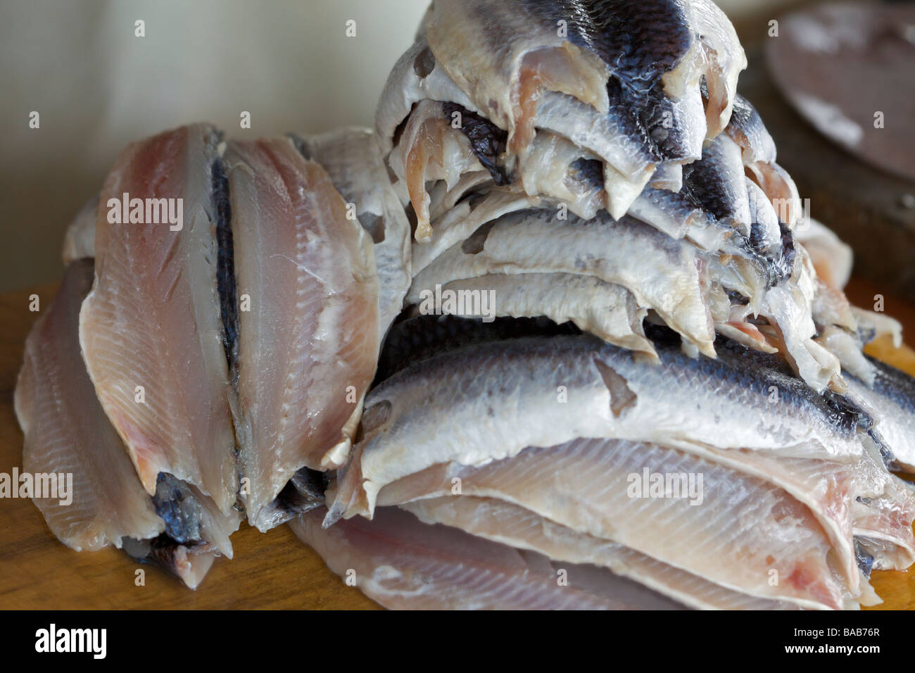 Fresh flying fish (The Exocoetidae) at Oistins Fish Market or now is called  Verinda Cox Fish Market, Barbados, West Indies Stock Photo - Alamy