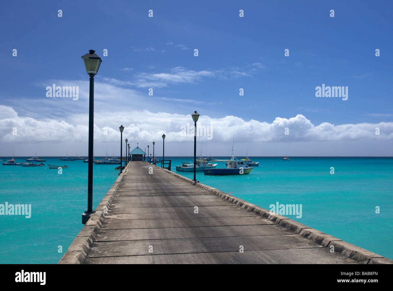 Oistins bay fishing pier, South Coast of Barbados, Christ Church parish