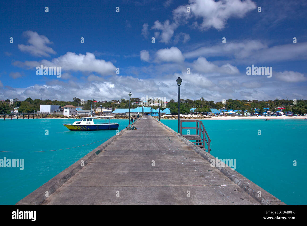 Oistins bay fishing pier, South Coast of Barbados, Christ Church parish