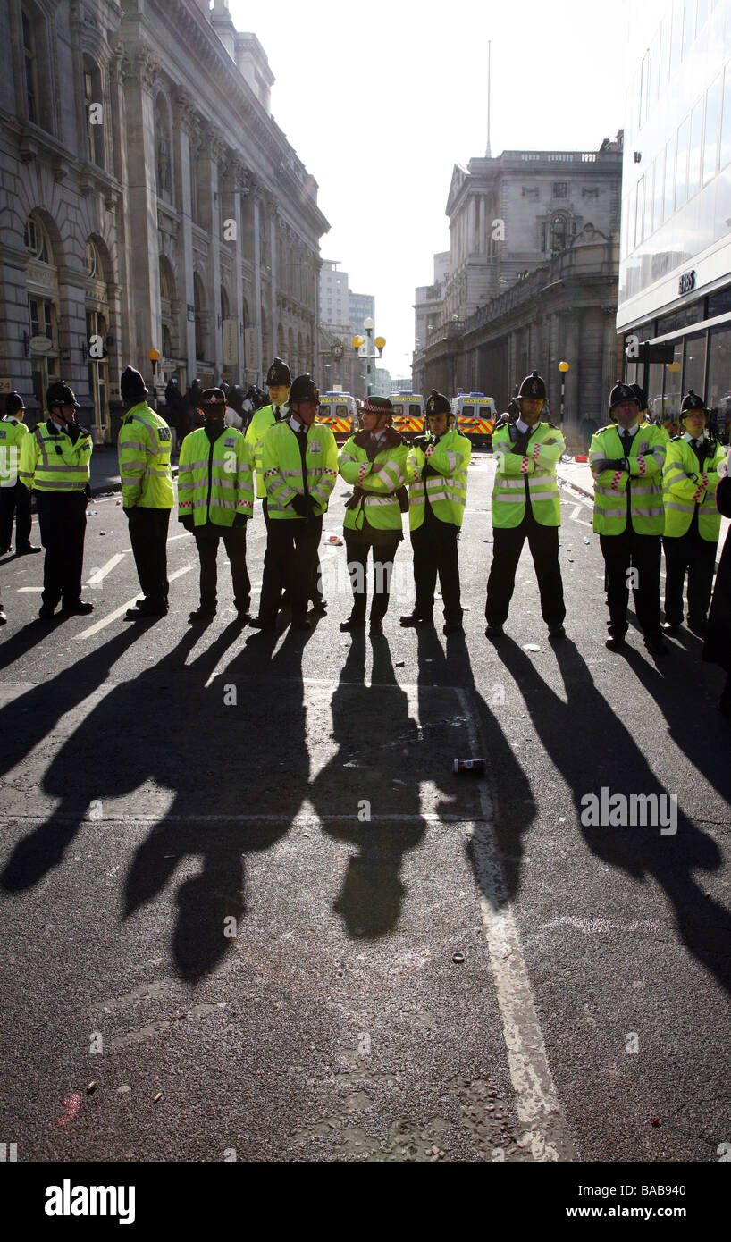 G20 protests in London Stock Photo