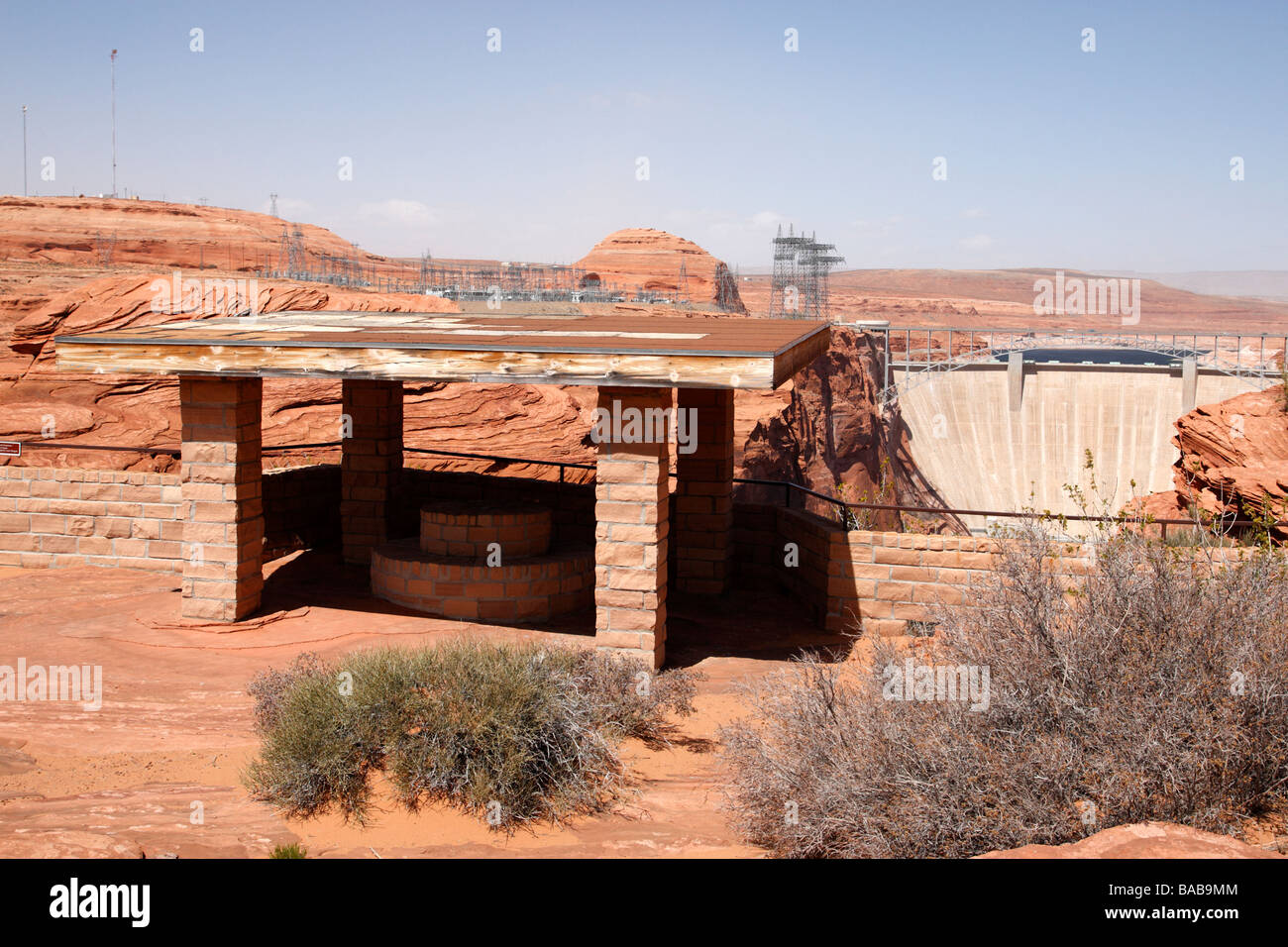 the public viewing station hydro electric dam at glen canyon page arizona usa Stock Photo Alamy