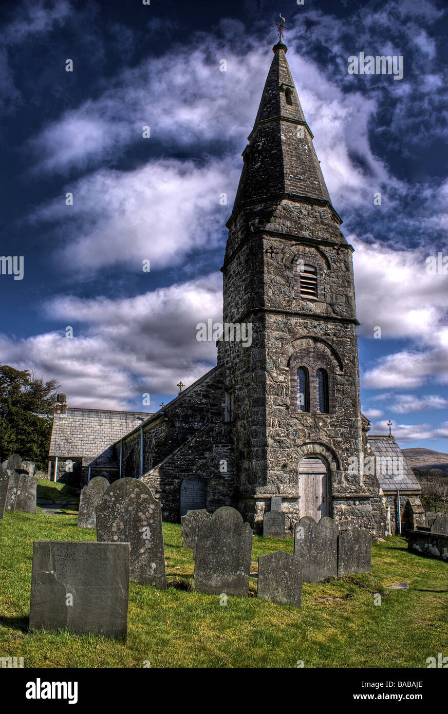 An HDR image of a Welsh church Stock Photo Alamy