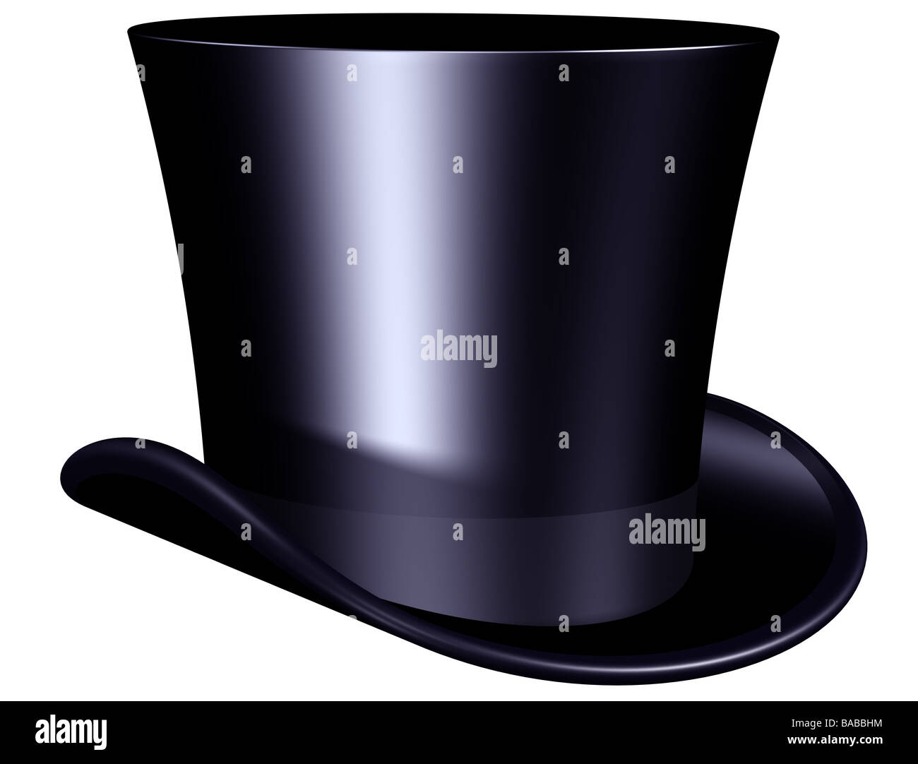 Isolated illustration of an elegant top hat Stock Photo