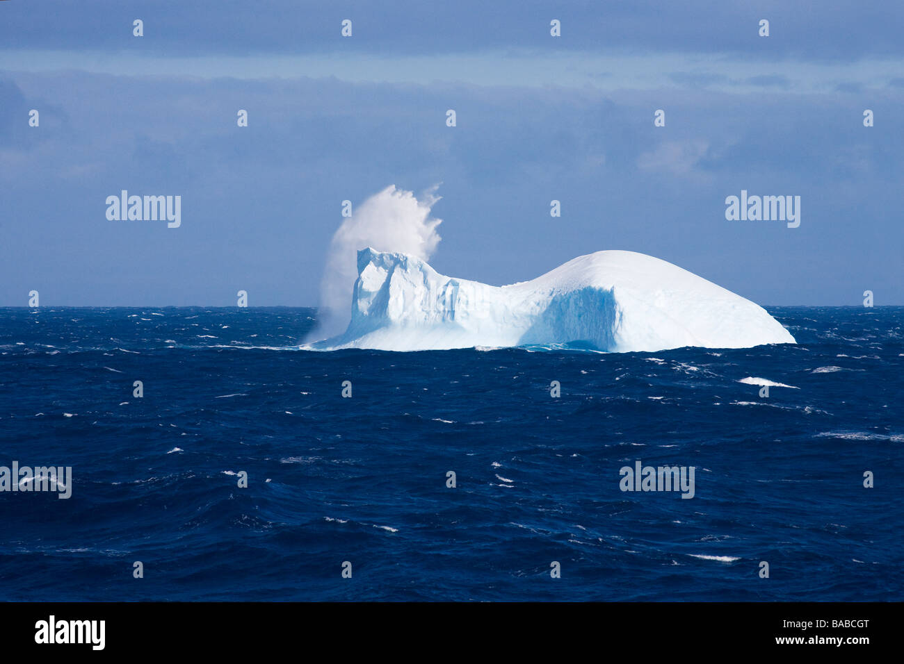 Blue tabular iceberg Weddell Sea Antarctic Peninsula Antarctica Stock Photo