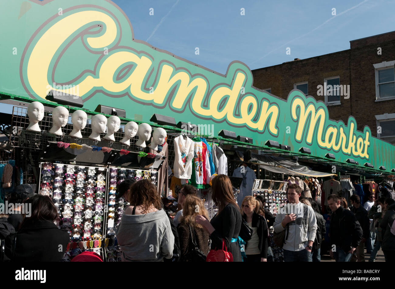 Shopping at Camden Market, London, England, UK Stock Photo