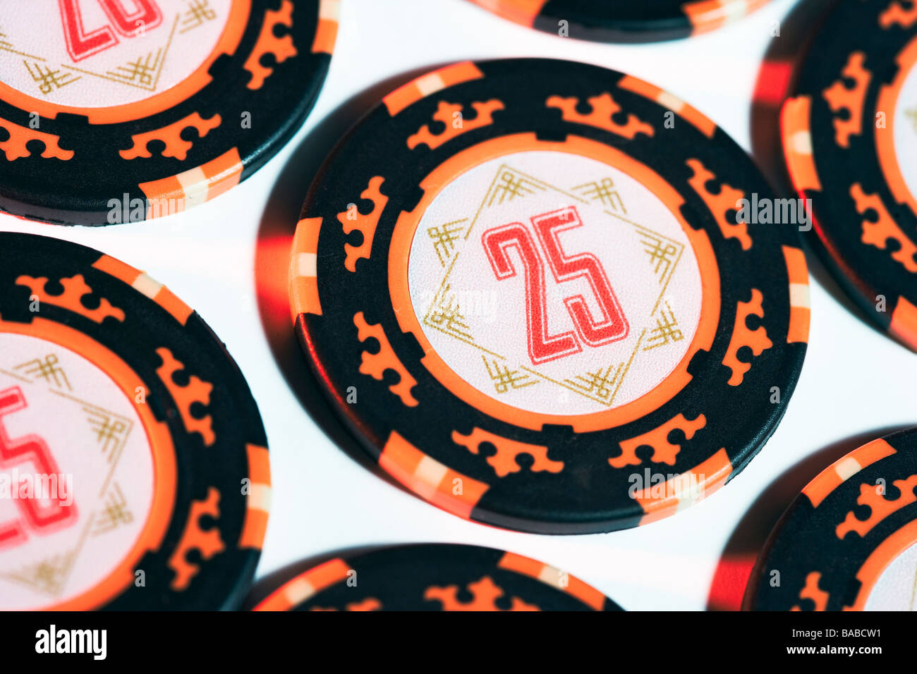 Counters on a casino closeup Stock Photo Alamy