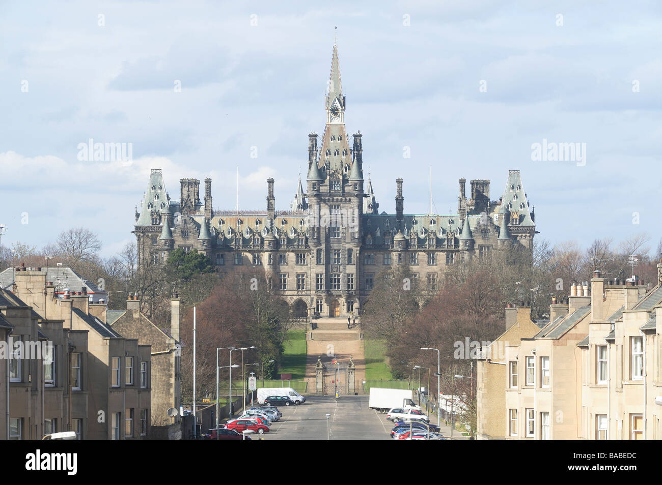 Fettes College is an independent boarding and day school in Edinburgh, Scotland. Former Prime Minister Tony Blair is an Alumni. Stock Photo