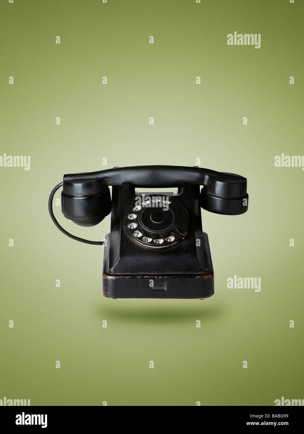 An old fashioned telephone Stock Photo